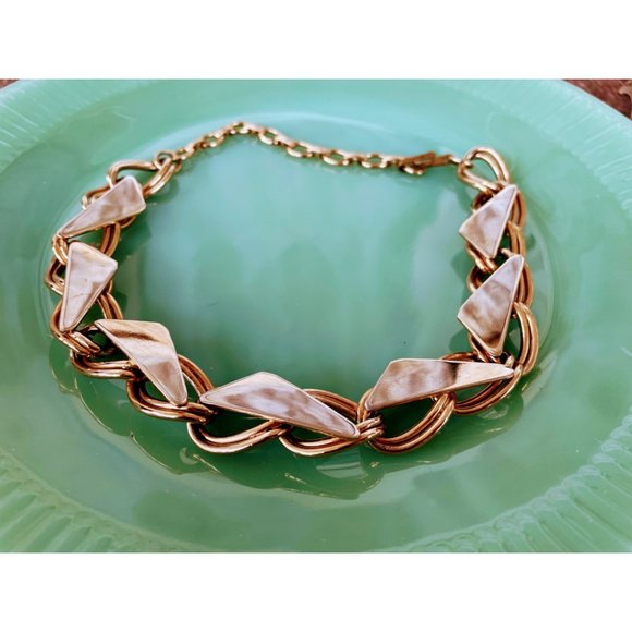 Vintage Chunky 1980s Chain Collar Necklace - Picture 4 of 9